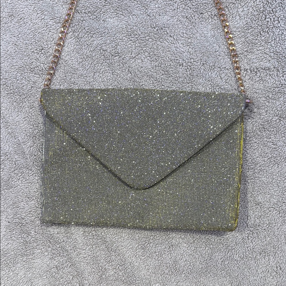 Glitter Envelope Clutch Bag